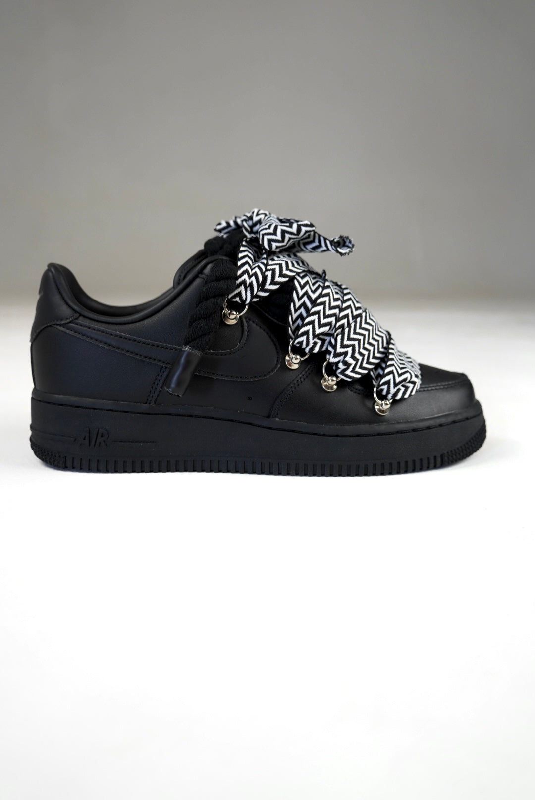 AF1 Black Lanvin Laces (Negro/Blanco)