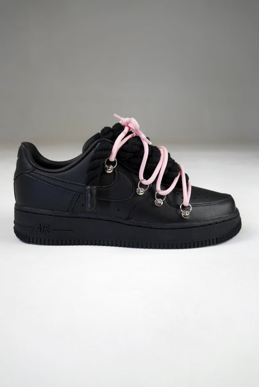 AF1 Black Off-White Laces (Rosa)