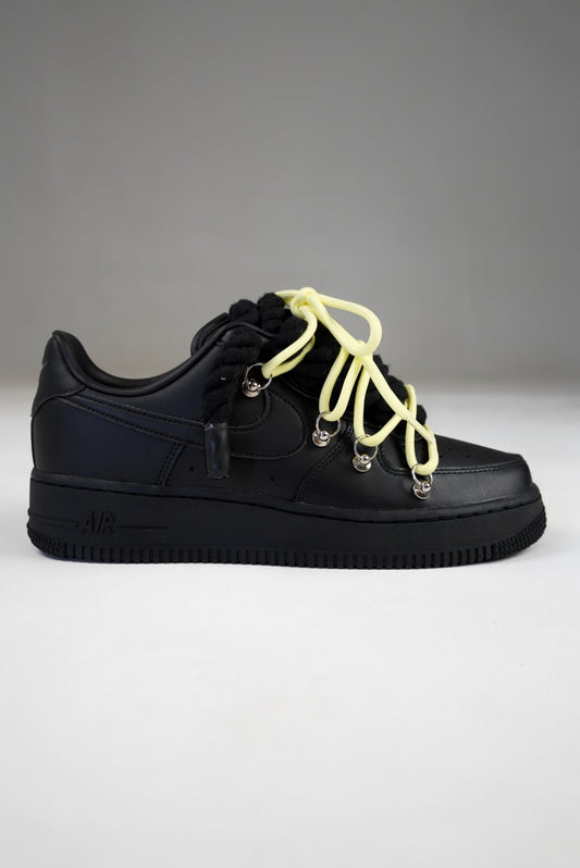 AF1 Black Off-White Laces (Glow)