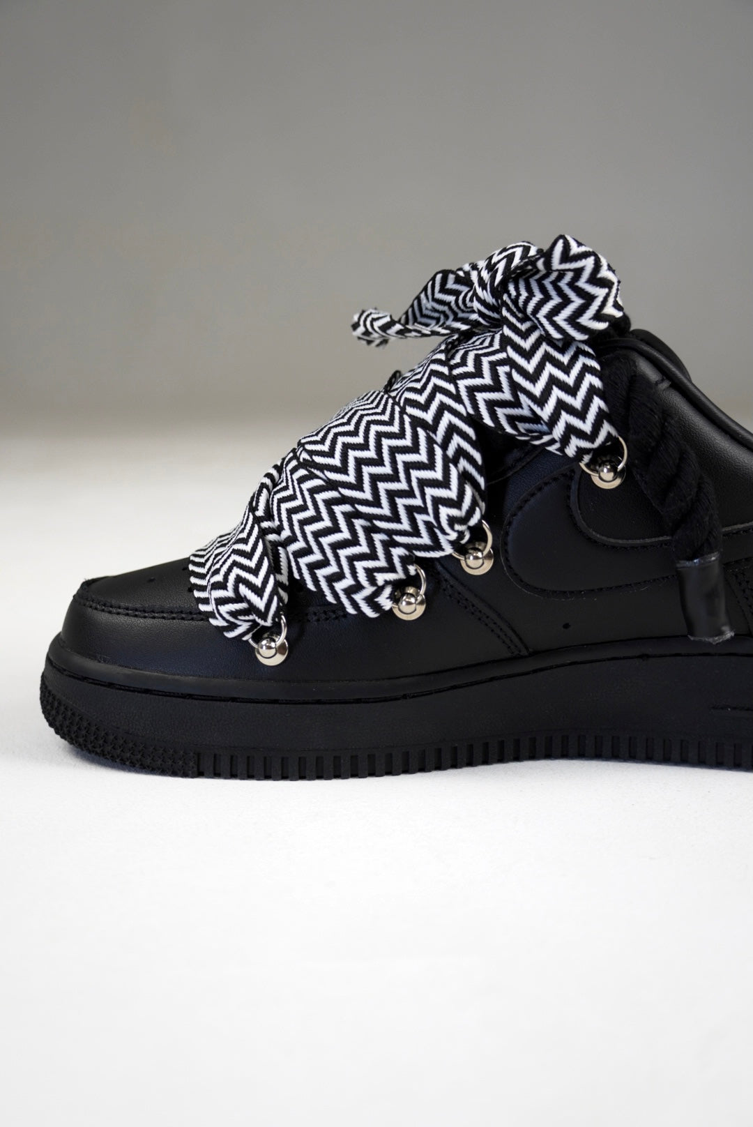 AF1 Black Lanvin Laces (Negro/Blanco)