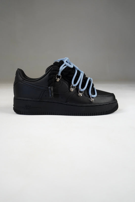 AF1 Black Off-White Laces (Azul)