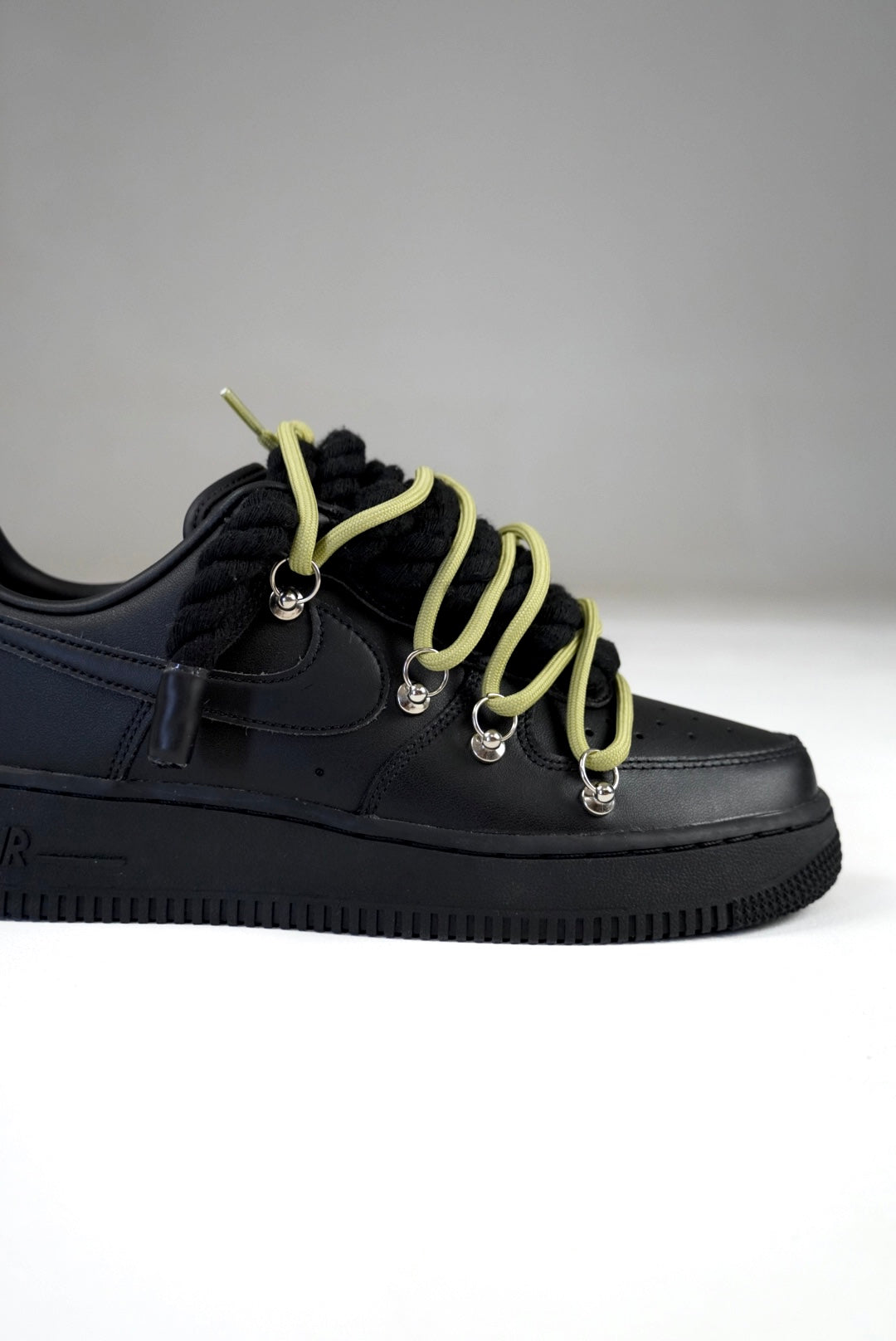 AF1 Black Off-White Laces (Verde)