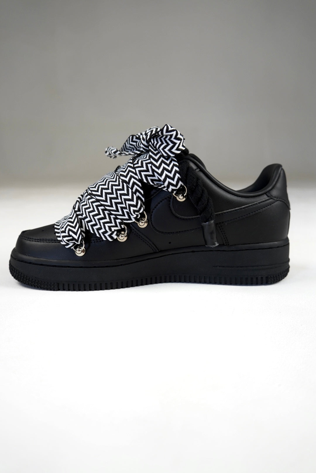 AF1 Black Lanvin Laces (Negro/Blanco)