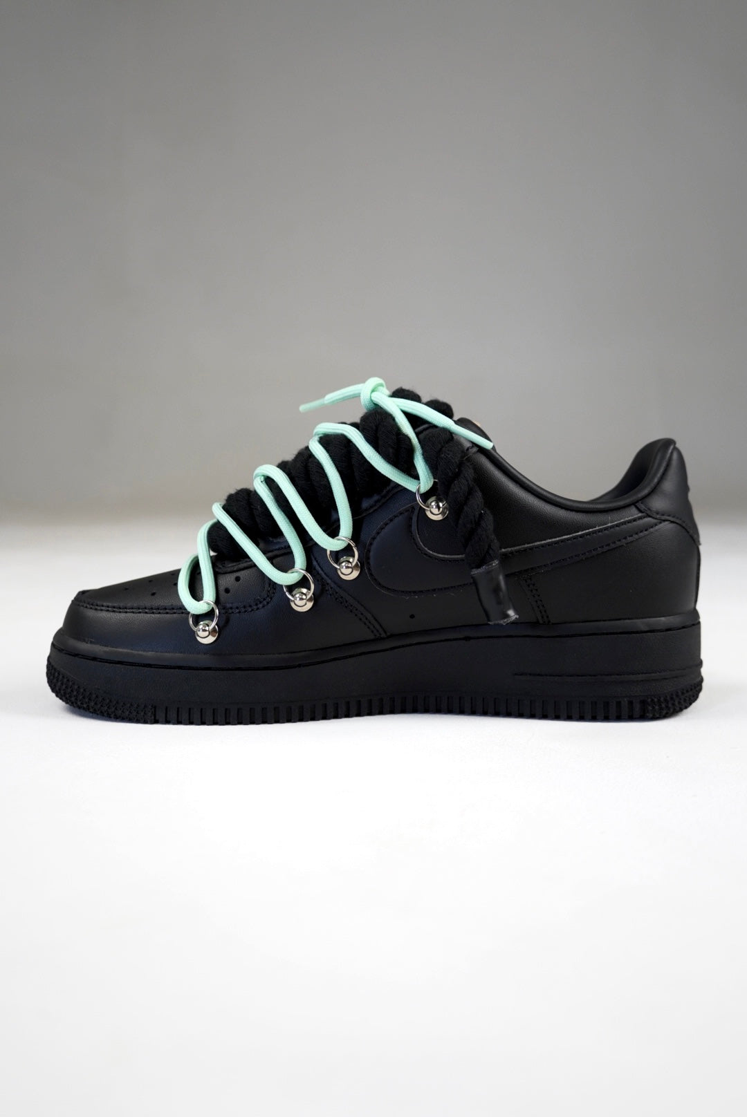 AF1 Black Off-White Laces (Celeste)