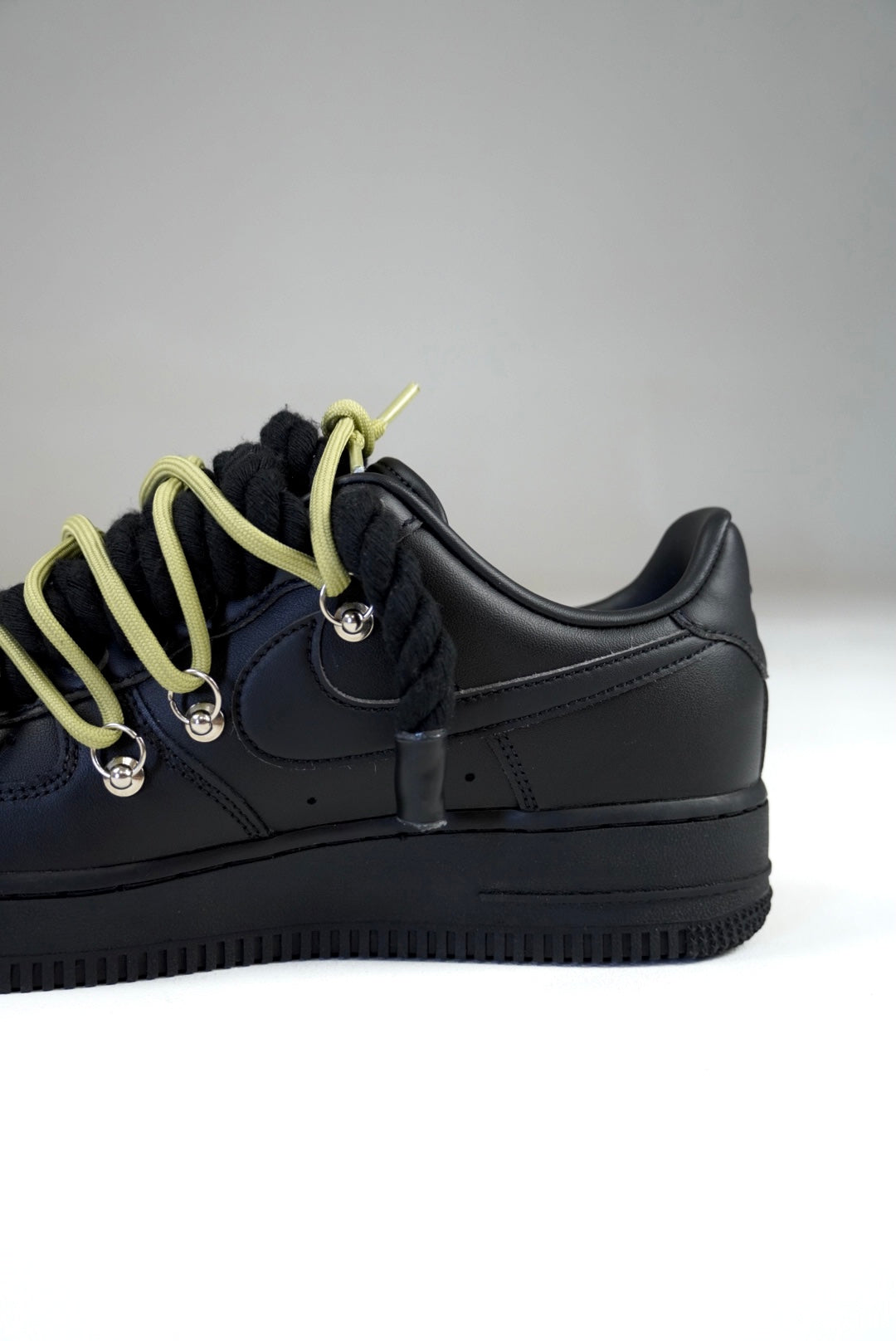 AF1 Black Off-White Laces (Verde)